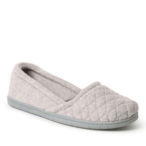 Dearfoams -  Women's Katie Microfiber Velour Espadril Gray